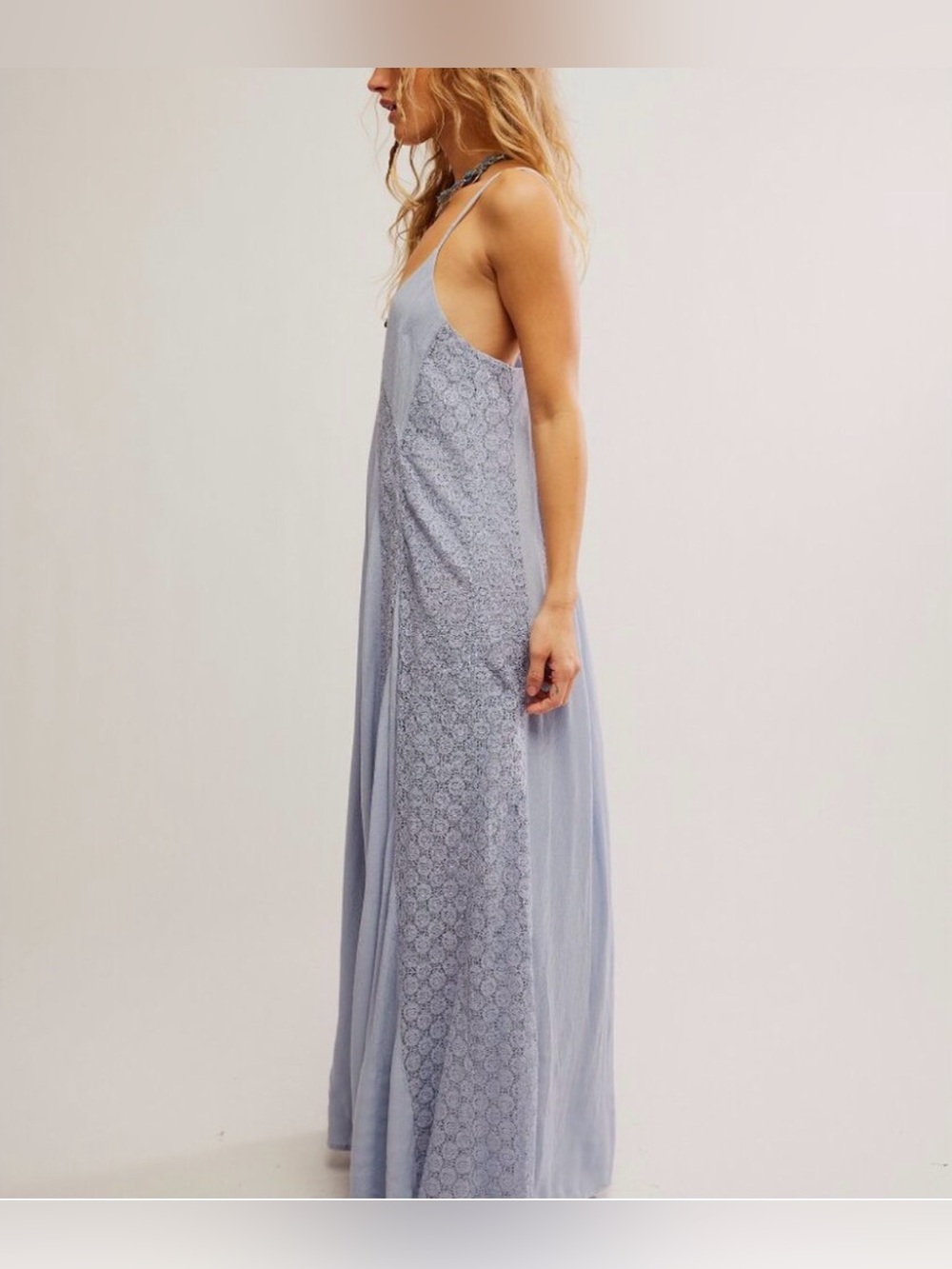 FREE PEOPLE Trail Of Flowers Maxi Dress / Dried Hydrangea - Picture 2 of 16